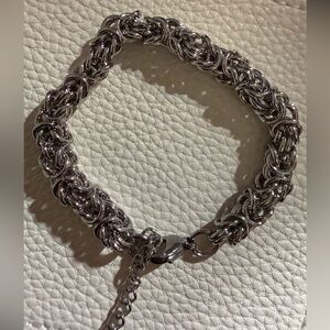 Byzantine Silver Chain Bracelet